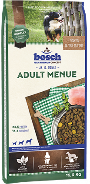 BOSCH Adult Menue - sausā barība suņiem 15kg